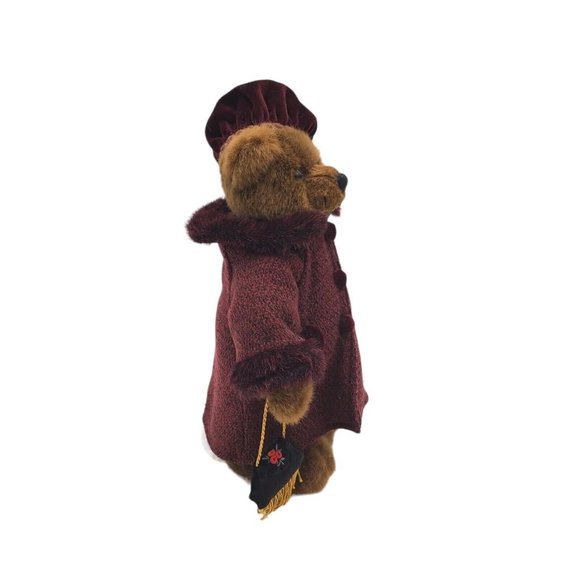 Vintage Russ Bears From The Past Handmade 12 Inch w/Tags Purse Purple Coat Hat - Picture 7 of 9